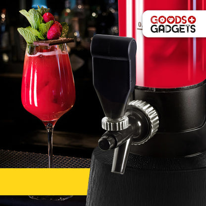 GOODS+GADGETS Bierzapfanlage Biersäule 3,5 L Getränkespender