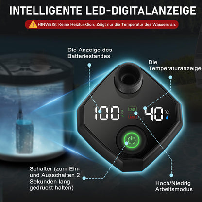 Spopal Campingdusche Set, 20L Falteimer, 6000 mAh Akku, 2m Schlauch