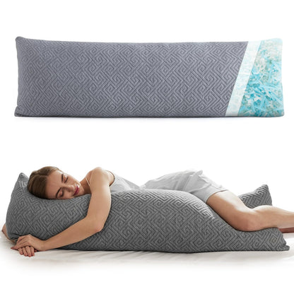 NOFFA Seitenschläferkissen – Visco Memory Foam 39x137 cm, verstellbar. Längliches Kissen aus Memory Foam. Bietet ergonomische Druckentlastung für Seitenschläfer.