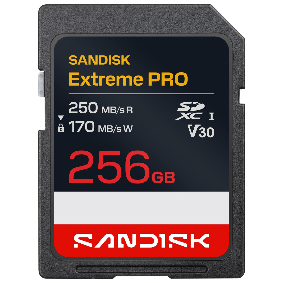 SanDisk Extreme PRO SD UHS-I Speicherkarte 256 GB, 250 MB/s, V30 für 4K-UHD-Videoaufnahmen