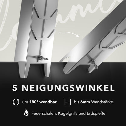 NewHabitat Flammlachsbrett Edelstahl 59,5 cm für Feuerschale & Grill