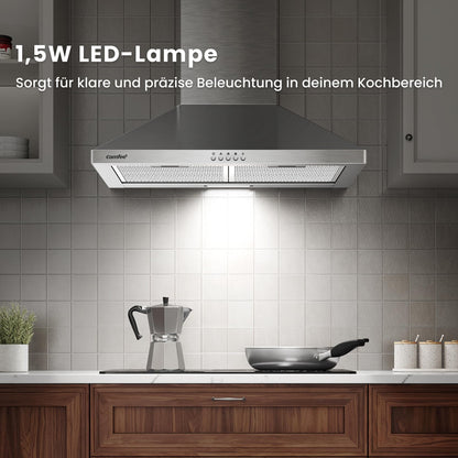 Comfee CH60A17EM400SS Dunstabzugshaube 60 cm Wandhaube, Silber