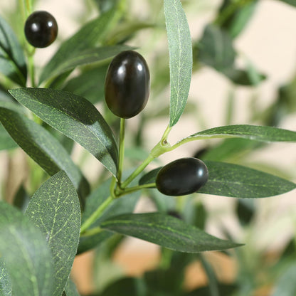 CROSOFMI Künstlicher Olivenbaum 150 cm im Topf für Innen und Aussen