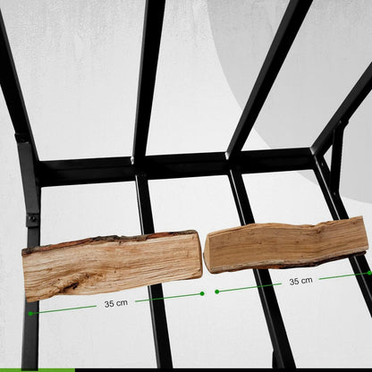 WIELS® Metall Kaminholzregal Aussen XXL - 185x70x185cm
