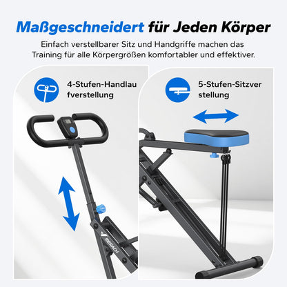 MERACH 2-in-1 Kniebeugen Rudergerät R07 - Grau