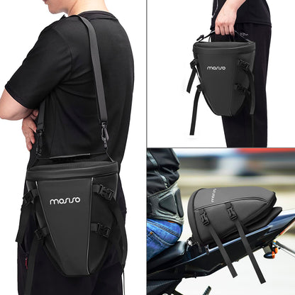 MOSISO Motorrad Hecktasche 10L, wasserdichte Satteltasche, Schwarz