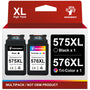 GREENSKY 575XL 576XL Tintenpatronen für Canon PIXMA, Schwarz und Farbe, 2er-Pack
