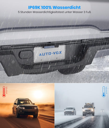 AUTO-VOX Solar1PRO Solar Rückfahrkamera kabellos mit 5" Monitor