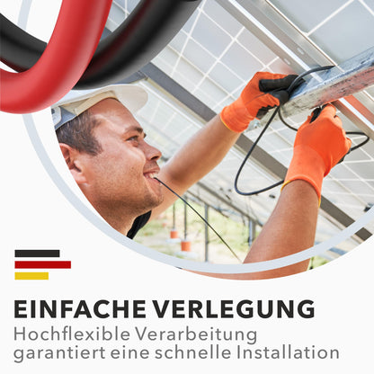 RedStar24 Premium Solarkabel 6mm² Schwarz - 100m