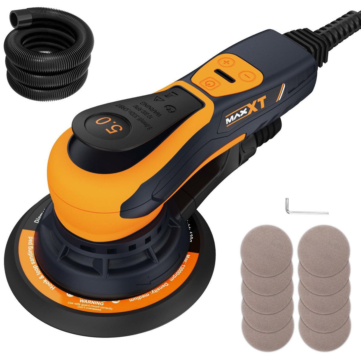 MAXXT Exzenterschleifer R7303 150 mm, bürstenlos, 5,0 mm Hub, Handschleifer mit Staubabsaugung
