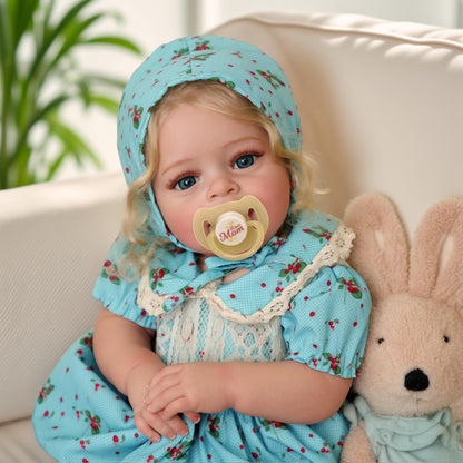 BABESIDE Realistische Reborn Babypuppe Mädchen 45cm - Blondhaarig