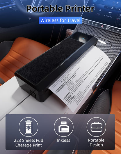 BORN4SHIP P83 Thermodrucker A4, tragbarer Bluetooth Drucker
