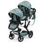 Bayer Design Twin XEO Zwillingspuppenwagen 26758AA mit Tasche. Doppel-Kinderwagen mit Tasche für zwei Puppen zum Transport.