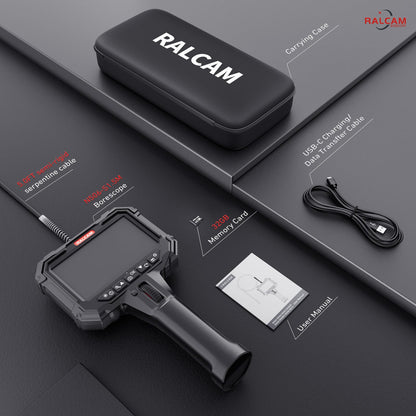 Ralcam Endoskopkamera N506 mit Licht, 210° Kopf, 5-Zoll-HD-Display