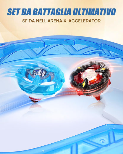 BGOVTAPO X-Arena Starter-Set – Battle-Tops Arena mit 2 Startern