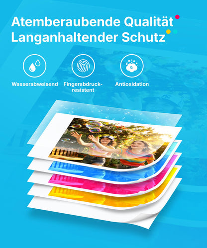 Liene Pearl N200 Pro Mini Fotodrucker mit Bluetooth & 10 Fotos, Gold