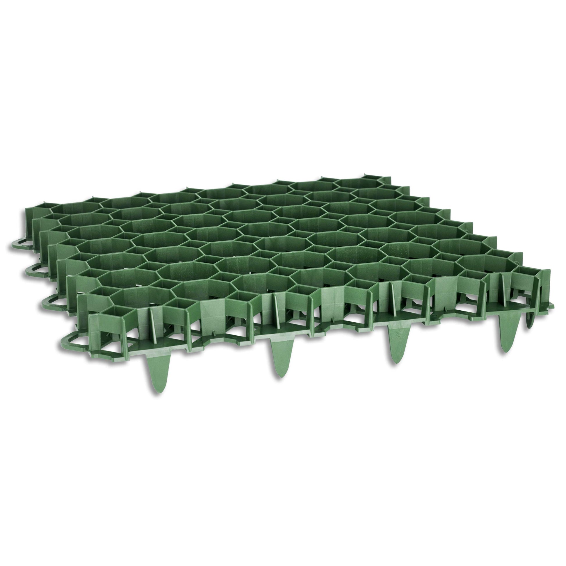 Kunststoff Rasengitterplatten grün 50x50x4cm – 20 Stk. Grüne Kunststoffplatten mit Gitterstruktur. Stabilisiert Rasenflächen und befestigt Wege/Parkplätze.