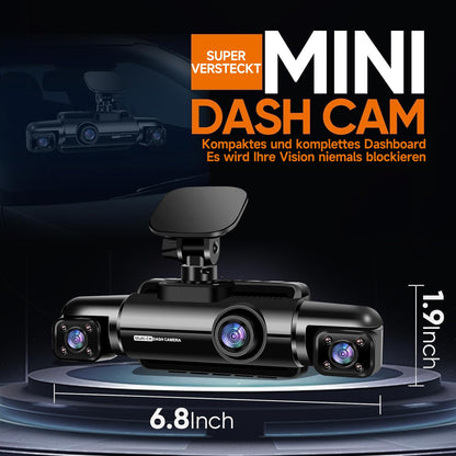 HUPEJOS 360° Dashcam Auto 4 Kanal FHD 1080P GPS WiFi Nachtsicht