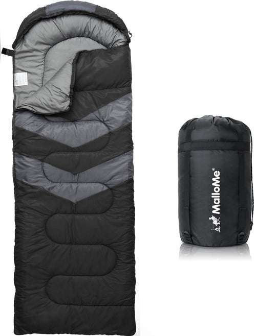 MalloMe Schlafsack – Deckenschlafsack für Erwachsene und Kinder, schwarz