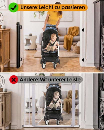 derimkcoa Treppenschutzgitter ausziehbar 0–140 cm, schwarz