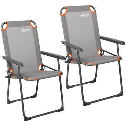 Portal Camping Klappstuhl faltbar 150kg Orange Grau. Orange-grau. Bietet stabile Sitzgelegenheit bis 150kg für Camping.