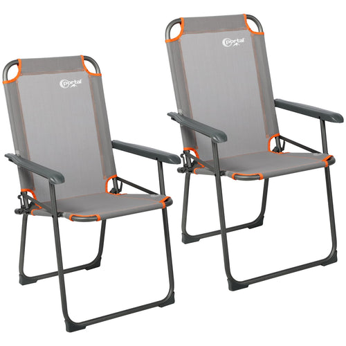 Portal Camping Klappstuhl faltbar 150kg Orange Grau. Orange-grau. Bietet stabile Sitzgelegenheit bis 150kg für Camping.