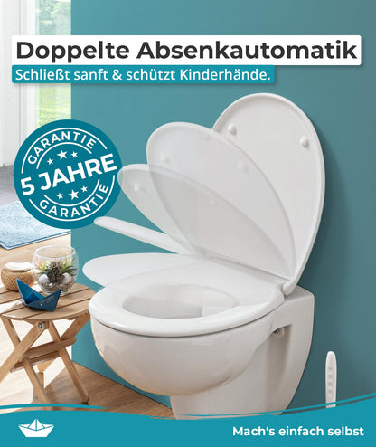 Calmwaters WC-Sitz mit Absenkautomatik, Duroplast, oval, weiss