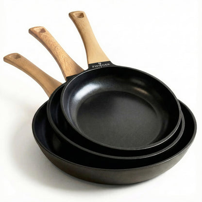 ZWIEGER BLACK STONE NORDIC Keramik Pfannenset 20, 24 und 28 cm