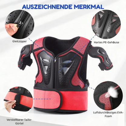 yeesport Kinder-Protektoren-Set Brustpanzer, Knie- und Ellbogenschoner