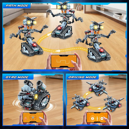 INSOON 5-in-1 Technik Roboter Bauset, RC Klemmbausteine mit App