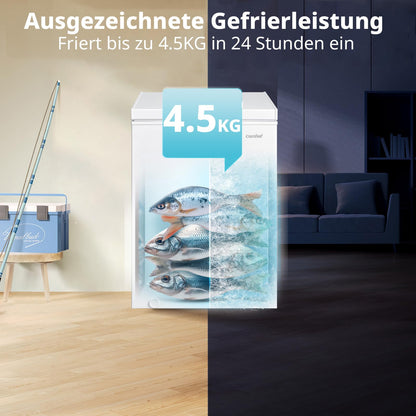 Comfee Gefriertruhe 99 L, Inverter-Kompressor, 38 dB, 4-Sterne