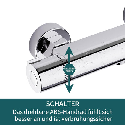 MORADO Duscharmatur mit Thermostat, Messing verchromt, Verbrühschutz