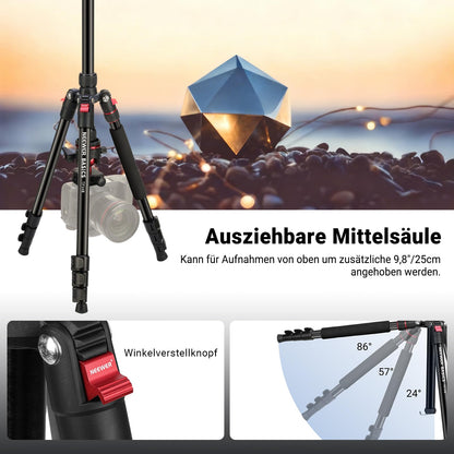 NEEWER Basics TP14B Reisestativ mit Kugelkopf, 182 cm, bis 6 kg