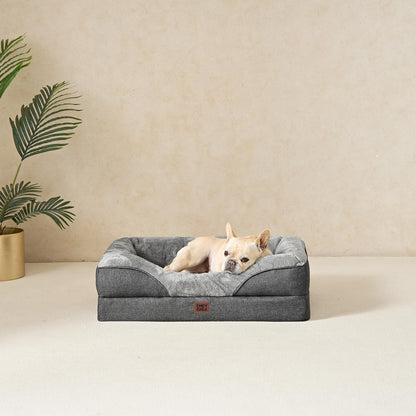 EHEYCIGA Orthopädisches Memory Foam Hundebett 76x51cm Grau