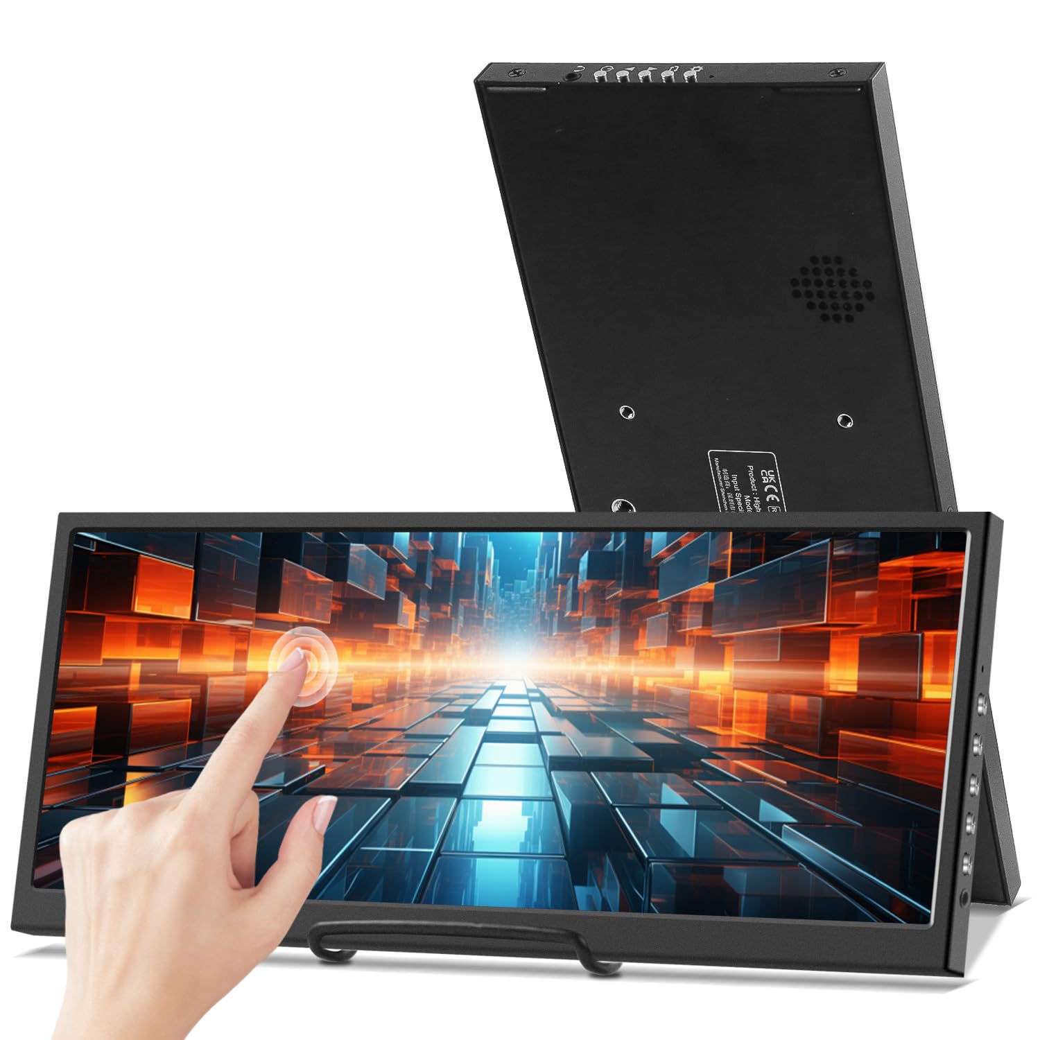 12,3 Zoll Tragbarer Stretched Monitor Touch – USB-C/HDMI IPS. Mobiler IPS-Display mit Touch zur Inhaltswiedergabe via USB-C/HDMI.
