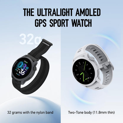 COROS PACE 4 GPS-Sportuhr mit AMOLED-Touchscreen, weiss