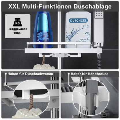 Görbach Duschsystem Regendusche mit Ablage Chrom 35x25cm