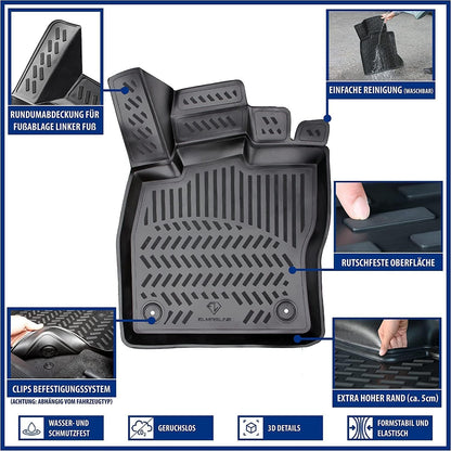 ELMASLINE 3D Gummimatten & Kofferraumwanne Set Opel Corsa F Verbrenner
