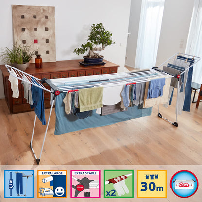 Vileda Infinity Flex Plus Flügeltrockner – 30m XXL Leinen