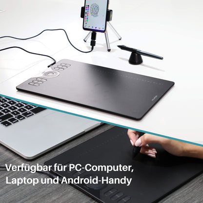 HUION HS610 Grafiktablett – Arbeitsfläche 25.4 x 15.8 cm