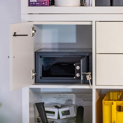 HMF Möbeltresor 49200-11, Safe mit Schlüssel, Stahl, Anthrazit