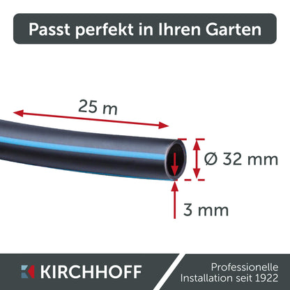 Kirchhoff HDPE Rohr 32 mm x 25 m | PE Verlegerohr, DVGW geprüft