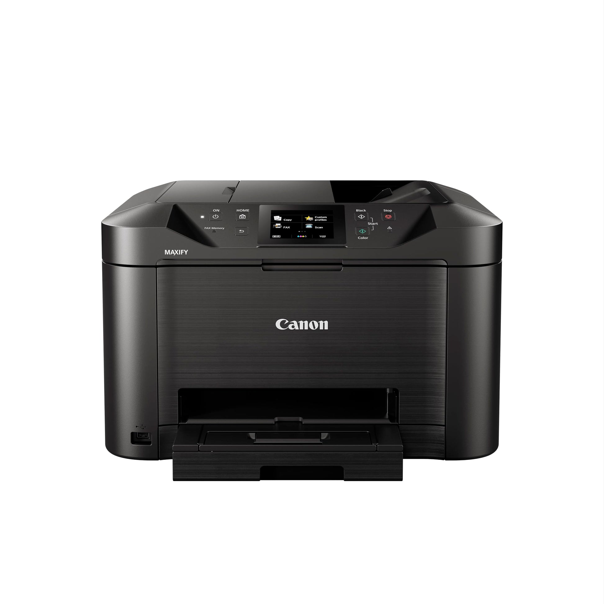 Canon MAXIFY MB5150 Farbtintenstrahl-Multifunktionsdrucker - Schwarz. Kompaktes, schwarzes Gerät. Ermöglicht Farb-Druck, Scan, Kopie und Fax im Büro.