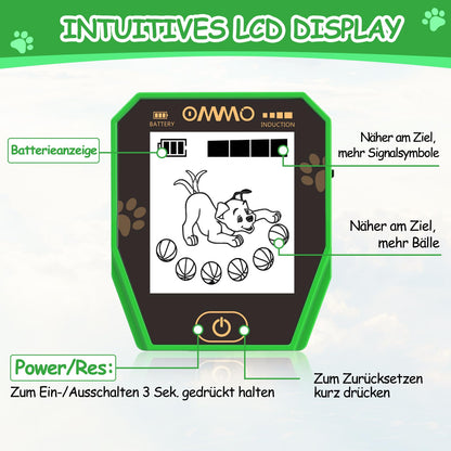 OMMO Metalldetektor für Kinder MD3009, USB-wiederaufladbar, Grün