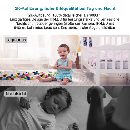 WIWACAM MW5 2K WLAN Mini Kamera mit Nachtsicht und Bewegungserkennung