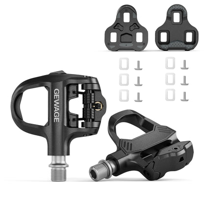 GEWAGE Klickpedale für Rennrad, Look KEO kompatibel, inkl. Cleats mit Verbundkörper