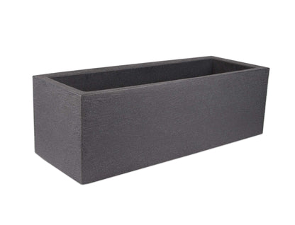 BigDean Pflanzkübel 80x30 cm Granitstein-Optik Anthrazit frostsicher