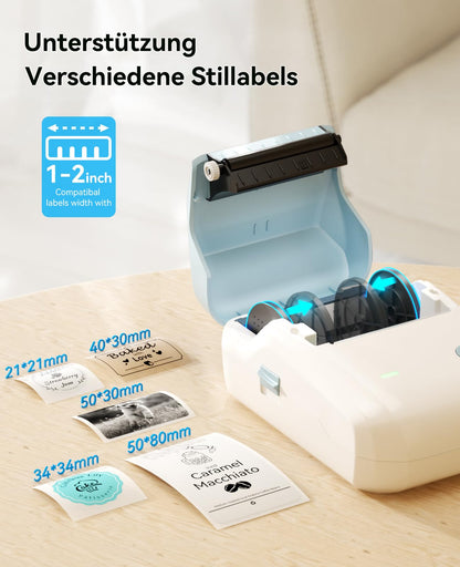 NIIMBOT B1 Etikettendrucker Bluetooth Set mit 3 Etikettenrollen