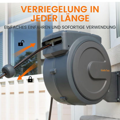 Giraffe Tools Schlauchbox 30m Wandmontage, Automatischer Aufroller