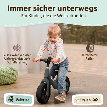 Mallie Kinder Laufrad ab 2 Jahre mit Klingel und Spritzschutz